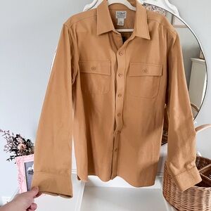 New with tags LL bean cotton button up shacket